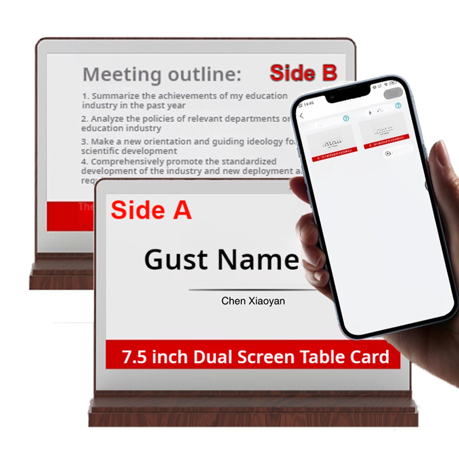 Place Card - Bluetooth - 3 colors e-paper screen